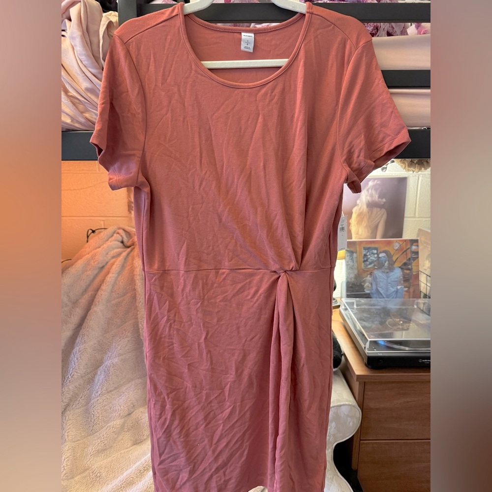 Old Navy Soft Tie Waist T Shirt Dress